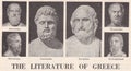 Vintage illustrations of The Literature of Greece