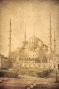 Vintage image of Blue Mosque, Istambul