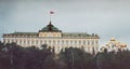 Vintage Image of the Grand Kremlin Palace with the Cathedral of the Annunciation in Moscow