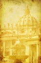 Vintage image of St. Peter's Basilica