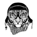 Vintage Image TIGER for t-shirt design for motorcycle, bike, motorbike, scooter club, aero club