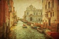 Vintage image of Venice canals Royalty Free Stock Photo