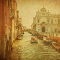 Vintage image of Venice canals