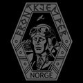 Vintage image of a world war II pilot. Pilot of the Norwegian armed forces. Norwegian inscriptions Frontkjemper