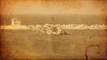 Vintage image of wreck old ship wreck
