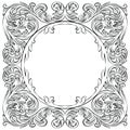 Vintage Imperial Baroque Round frame