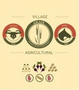 Vintage infographics farming and harvest