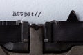 Vintage inscription made by old typewriter, https Royalty Free Stock Photo