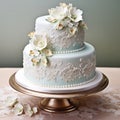 Vintage-inspired cake with intricate decorations