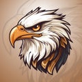 Vintage-inspired Eagle Mascot Logo: Modern Concept for Badge, Emblem, and T-shirt Printing