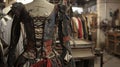 Vintage-Inspired Theatrical Costume on Display in Workshop Royalty Free Stock Photo
