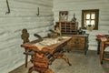 Vintage interior room in the national Museum of rural life in the Ukraine Royalty Free Stock Photo