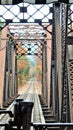 Vintage Intricate Steel Railway Bridge