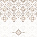 Vintage invitation card with beige ornament.