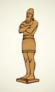 Golden Idol of Nebuchadnezzar. Vector drawing Royalty Free Stock Photo