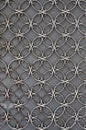 Vintage iron door with circles pattern