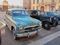 Vintage Italian Fiat 1400 B 1957 in classic car meeting in Jesi, AN, Italy - September 29,2019