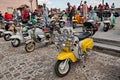 Vintage italian scooter Lambretta customized in British mod style