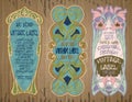 Vintage items: label Art Nouveau