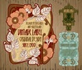 Vintage items: label Art Nouveau