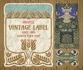 Vintage items: label Art Nouveau