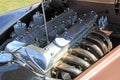 Vintage jaguar xk120 sports engine Royalty Free Stock Photo