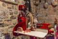 Vintage jamon, prsut or prosciutto slicing machine