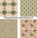 Vintage Japan-style Seamless Patterns set