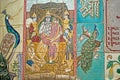 Vintage Japaneis Painted Tiles of lord Ram with Sita and Hanuman