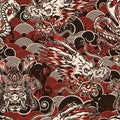 Vintage japanese seamless pattern