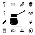 Vintage jezva for coffee icon. Detailed set of food and drink icons. Premium quality graphic design. One of the collection icons f