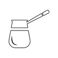 Vintage jezva for coffee icon. Element of eating for mobile concept and web apps icon. Outline, thin line icon for website design