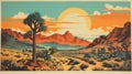 Vintage Joshua Tree National Park Oasis Postcard