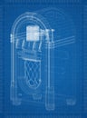 Vintage Jukebox Architect blueprint