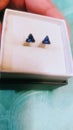 Vintage 14K Authentic Sapphire Post Earrings