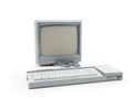 Vintage 128 K color personal computer Royalty Free Stock Photo