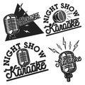 Vintage karaoke emblems