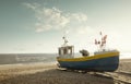 Vintage keelboat on a beach at Baltic sea Royalty Free Stock Photo