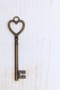 Vintage key heart shape