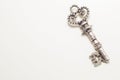 Vintage key isolated on white background. safety concept Royalty Free Stock Photo