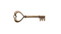 Vintage Key On White Background Royalty Free Stock Photo