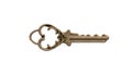Vintage Key On White Background Royalty Free Stock Photo