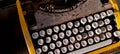 Vintage keyboard manual typewriter header. Royalty Free Stock Photo