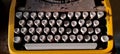 Vintage keyboard manual typewriter header. Royalty Free Stock Photo
