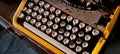 Vintage keyboard manual typewriter header. Royalty Free Stock Photo