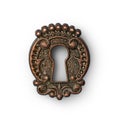 Vintage keyhole as decorative design element Royalty Free Stock Photo