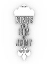 Vintage kings crown silhouette. Motivation quote Royalty Free Stock Photo