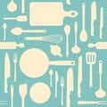 Vintage kitchen tools pattern Royalty Free Stock Photo