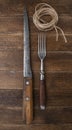 Vintage knife and fork