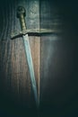 Vintage knight sword background